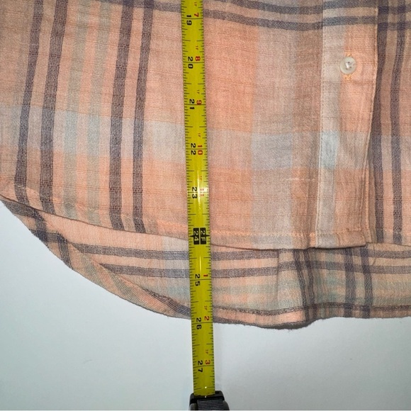 Free People Curie Plaid Dolman Sleeve Button Top - Picture 14 of 15